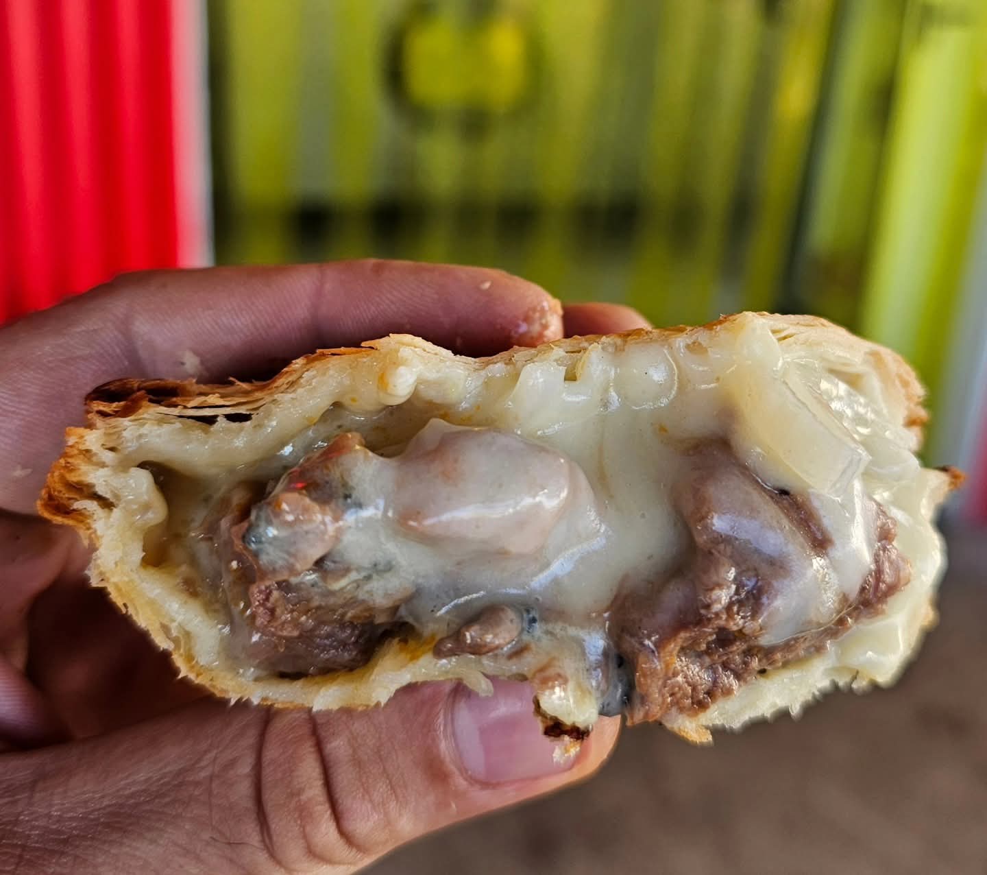 Chunky beef and cheese pie